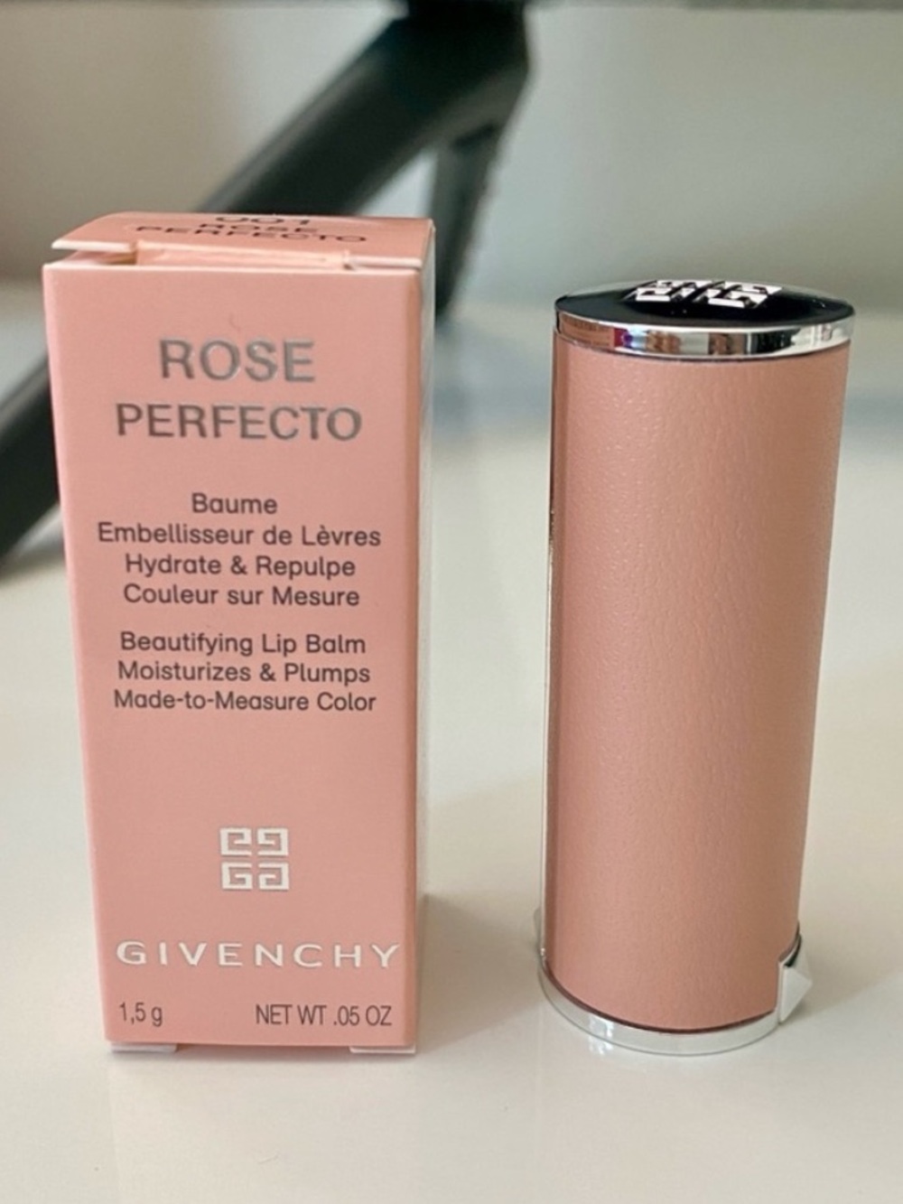 🆕🌸 Givenchy - Mini 001 Rose Perfecto Beautifying Lip Balm - Soft Rose